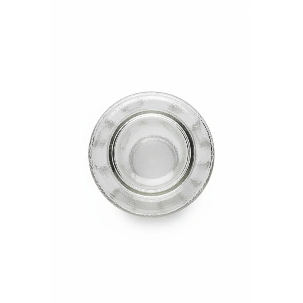 Clear Glass Vase with Embossed Leaf Design,‎ Modern Home Decor
